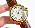 Cartier 18K Gold 42MM Mechanical Movement Men's Gold Bezel Watch